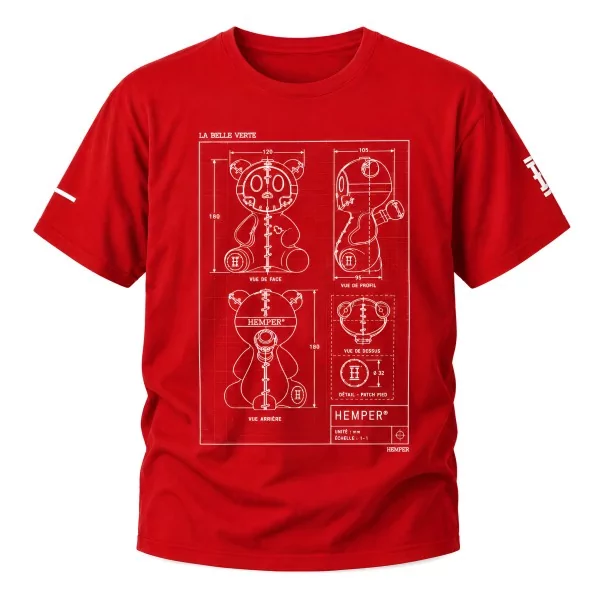 LBV X HEMPER RED T-SHIRT LBV Clothing