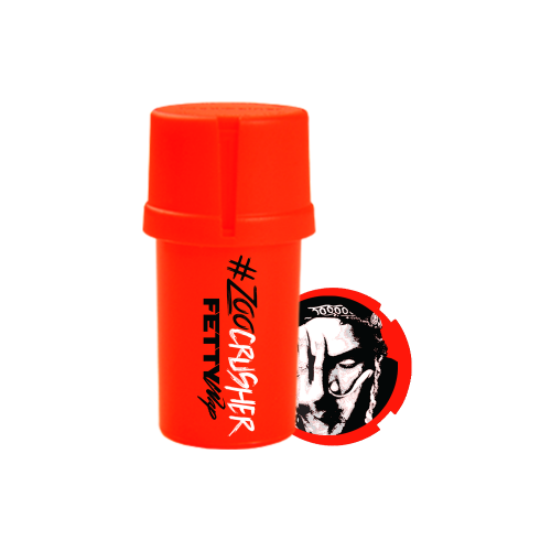 Medtainer Box + Grinder collab "Fetty Wap" red Medtainer Boxes and bottles