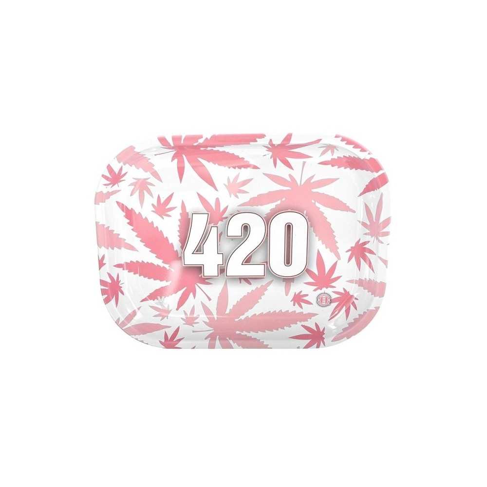 420" V-Syndicate rolling tray Pink Mini V Syndicate  Rolling tray