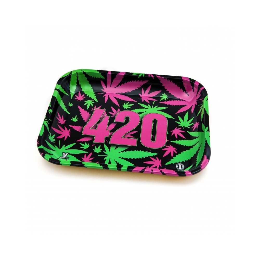 V-Syndicate "420" L Rolling Tray V Syndicate  Rolling Tray
