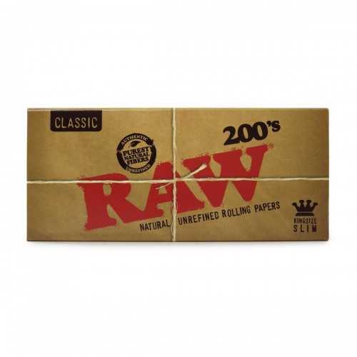 Raw Slim Classic King Size 200's (200 Stück) RAW Blatt zum Rollen