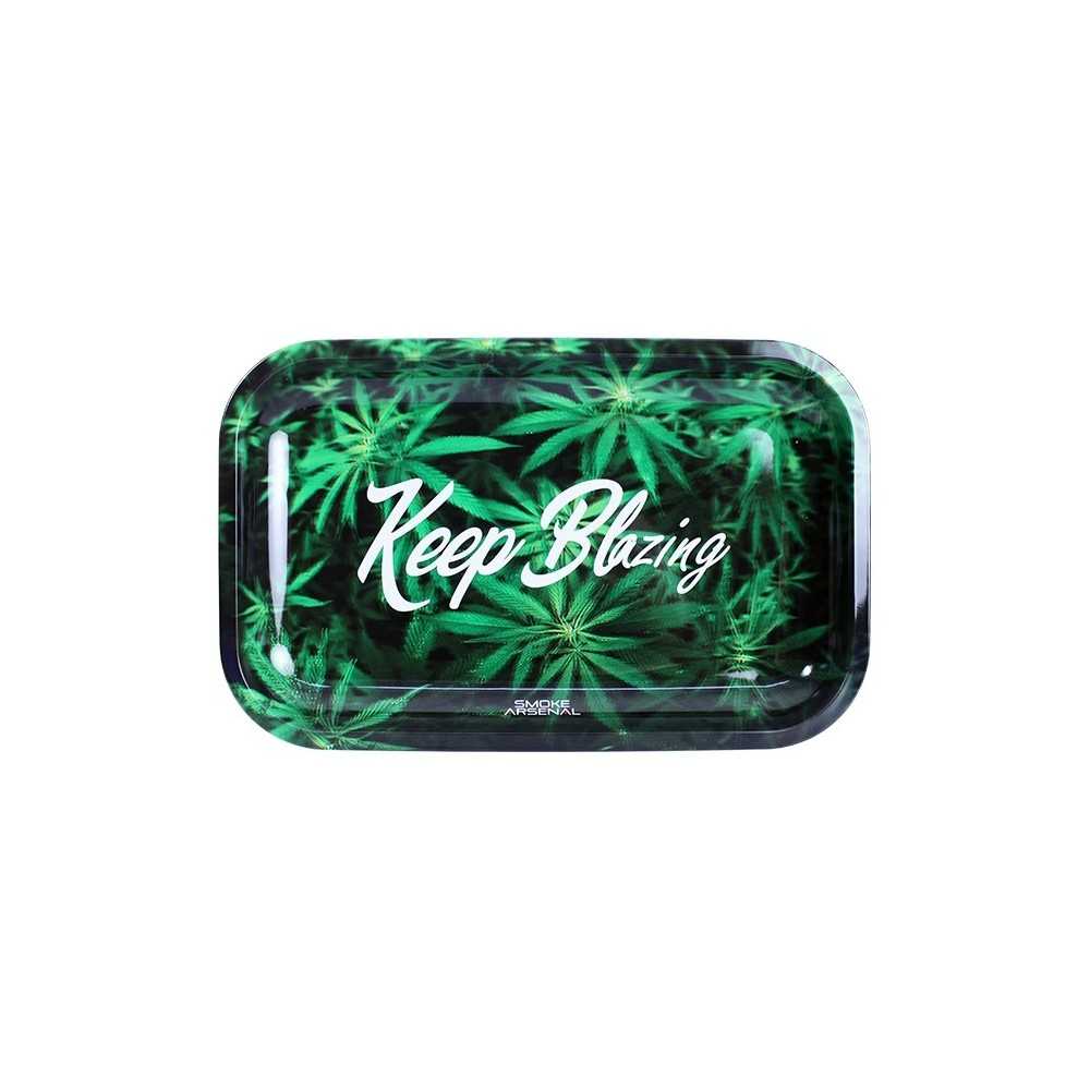 Rolling tray Smoking Arsenal Small "Keep Blazing Smoke Arsenal Rolling tray