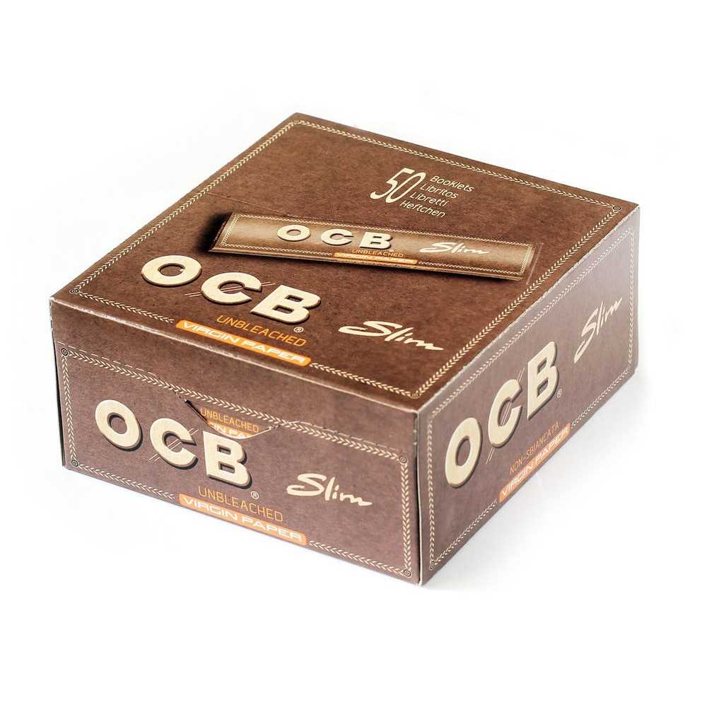 Carton of rolling sheets OCB Slim Virgin OCB Rolling sheet