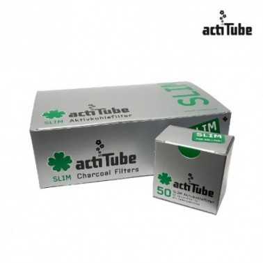 Filterkarton Actitube slim 7mm 500 Stück Actitube Filter (Aktivkohle, Pappe, Zellulose und andere)