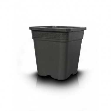 Vaso quadrato in plastica nera 30L  Barattoli di plastica
