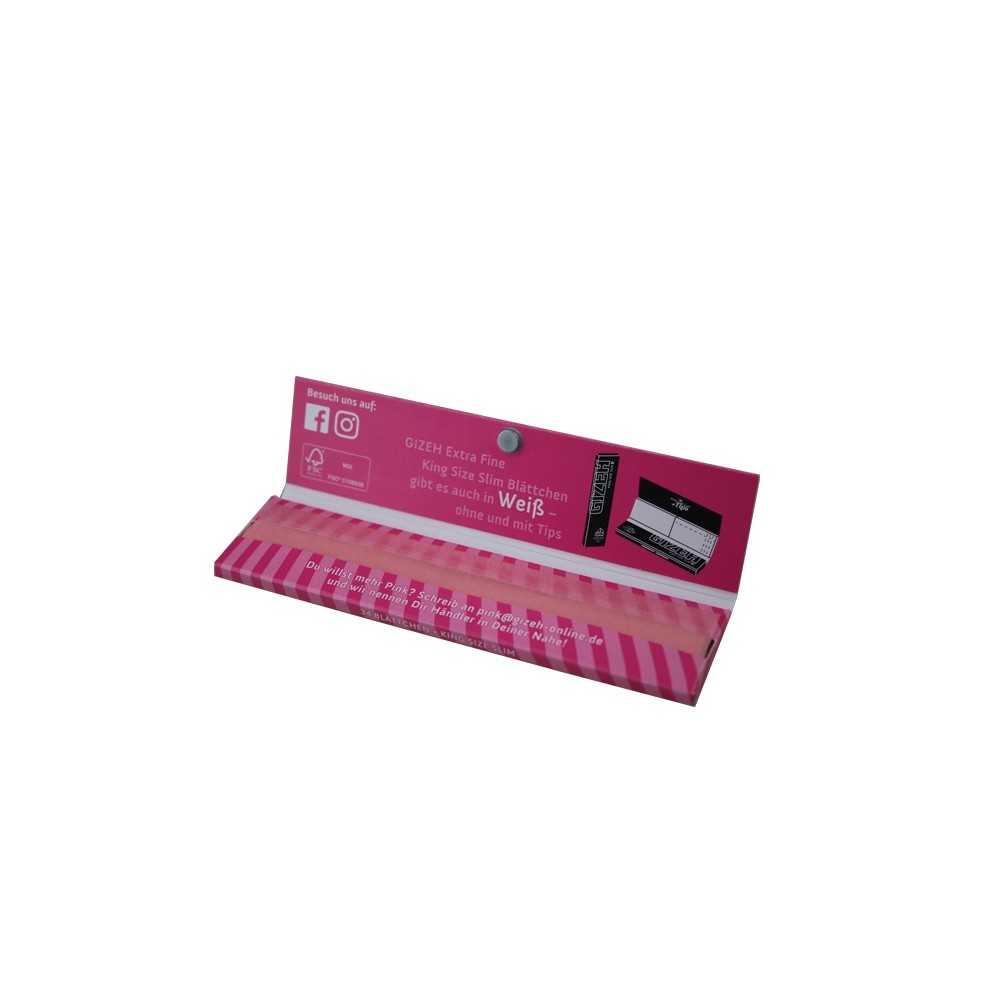 Carta da rotolo GIZEH King Size Slim "Rosa Gizeh Foglio di laminazione