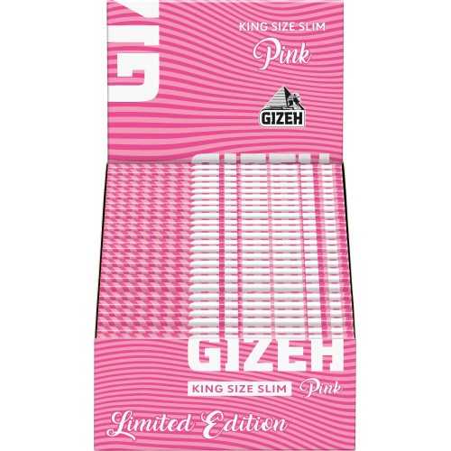 Karton mit GIZEH King Size Slim "Pink" Rolling Paper Gizeh Rolling Paper