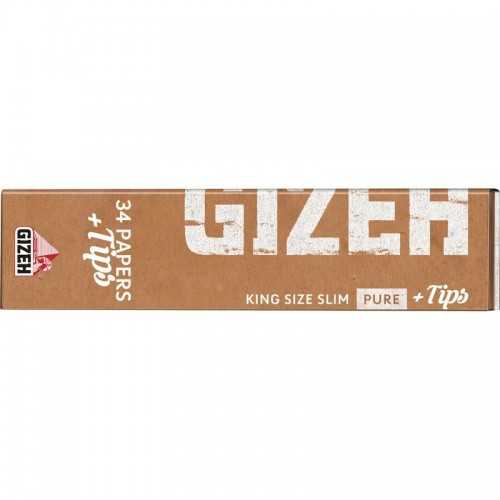 lenzuolo per arrotolare GIZEH "Pure" King Size Slim + Tips Gizeh Lenzuolo per arrotolare
