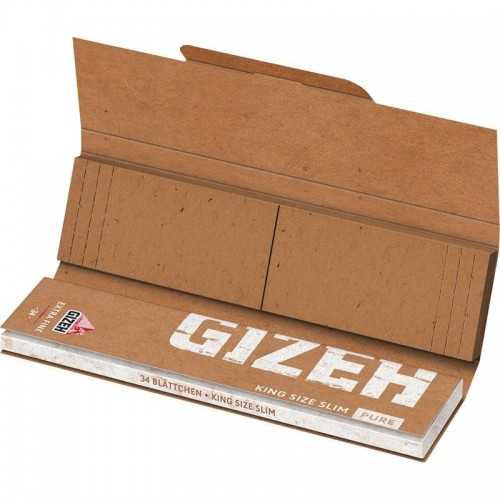 Carton de feuille à rouler GIZEH "Pure" King Size Slim + Tips Gizeh Feuille à rouler