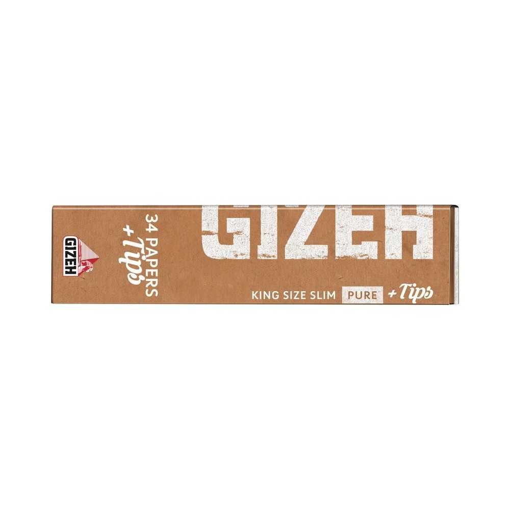 Carton de feuille à rouler GIZEH "Pure" King Size Slim + Tips Gizeh Feuille à rouler