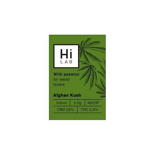 Hi lab "Afghan Kush" Indoor Hi Lab Cannabis légal