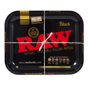 Raw Black" rolling tray L RAW Rolling tray