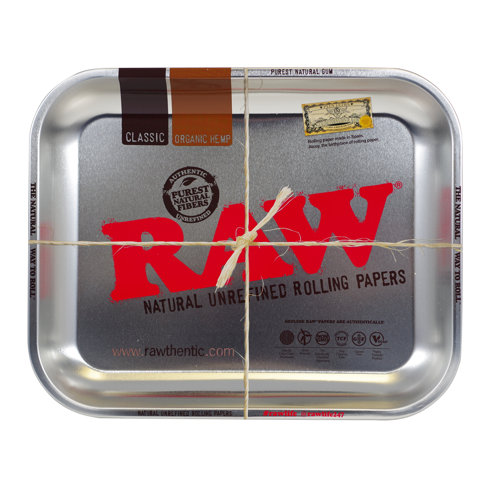 Raw "Steel" rolling tray L RAW Rolling tray