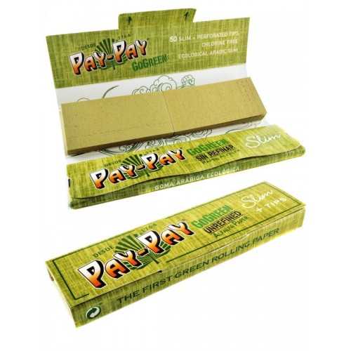 Carton de feuille Pay Pay Go Green KS Slim + Tips Pay Pay Feuille à rouler