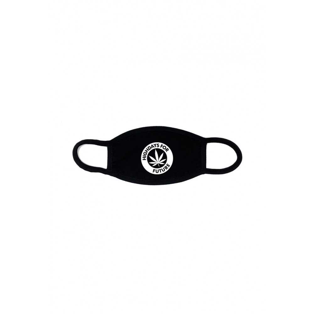 Face Mask "Highdays for Future" (Hochmut für die Zukunft) Black Leaf Kleidung