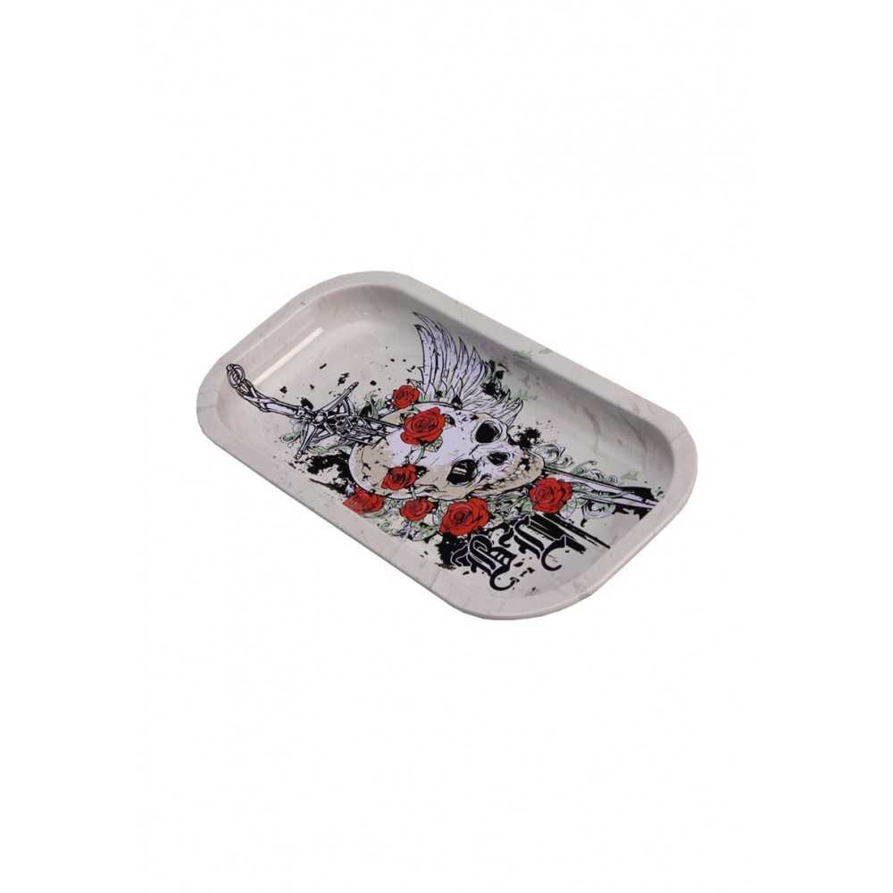 Plateau à rouler XS "Skull&Roses" Black Leaf Plateau à rouler