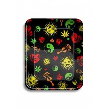 Fireflow Weed "Shapes" L Rolling Tray Fire Flow Rolling Tray