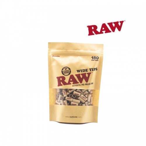 Sachet de 180 filtres pré-roulé Raw Wide RAW Filtres