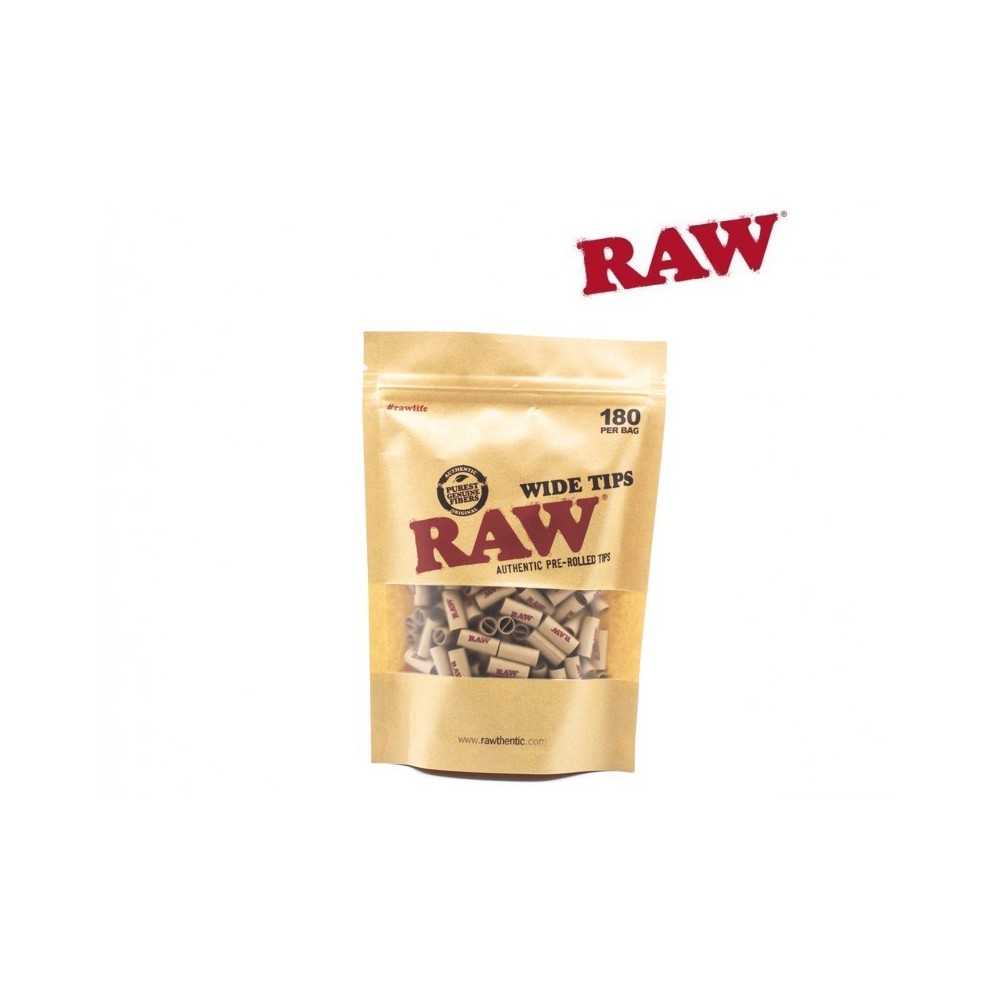 Sachet de 180 filtres pré-roulé Raw Wide RAW Filtres