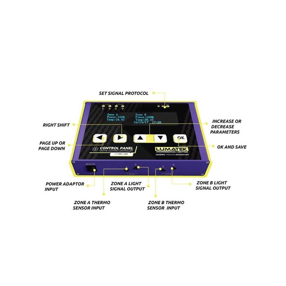 Lumatek Pannello di controllo Plus HID e LED Lumatek Lampada a led