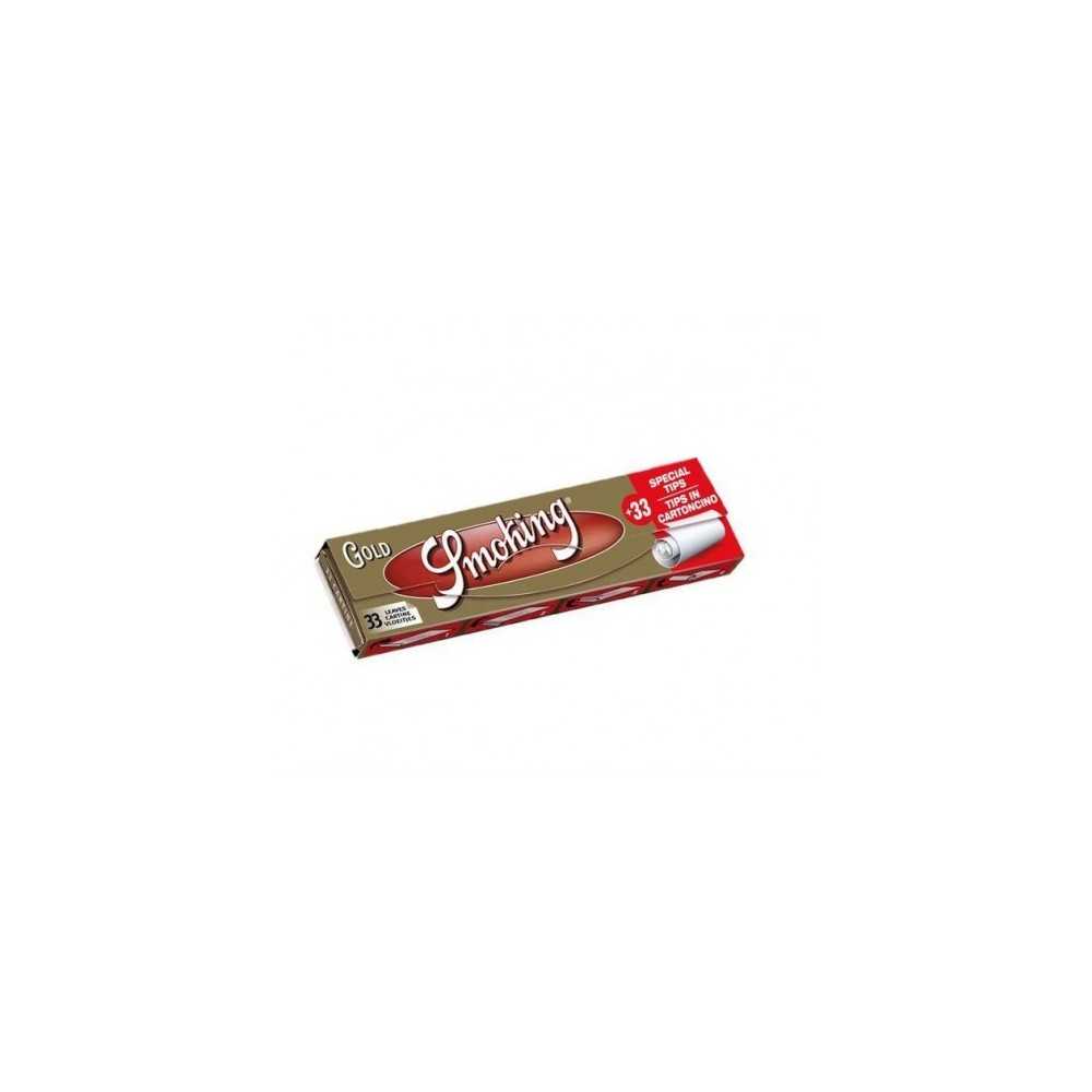 Smoking Gold + Filter (Karton) Smoking Paper Blatt zum Rollen