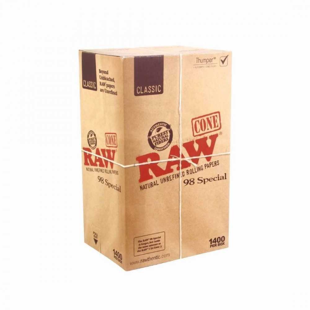 Raw Cone Pre-rolled 98 Special (1400 Stück) RAW Rohr mit Dichtung