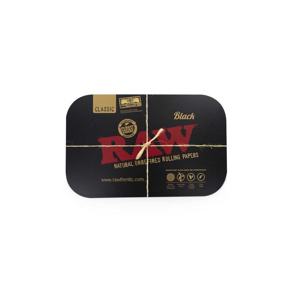 RAW BLACK MAGNETIC ROLLING TRAY COVER SMALL RAW Rolling tray
