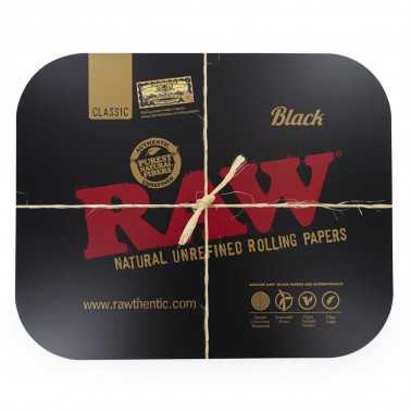 RAW BLACK MAGNETIC ROLLING TRAY COVER Large RAW Rolling tray