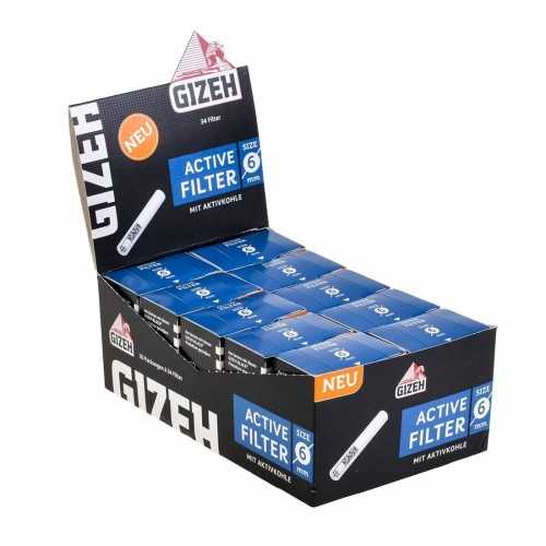 Activated carbon filter Gizeh 6 mm (Carton) Gizeh Filters