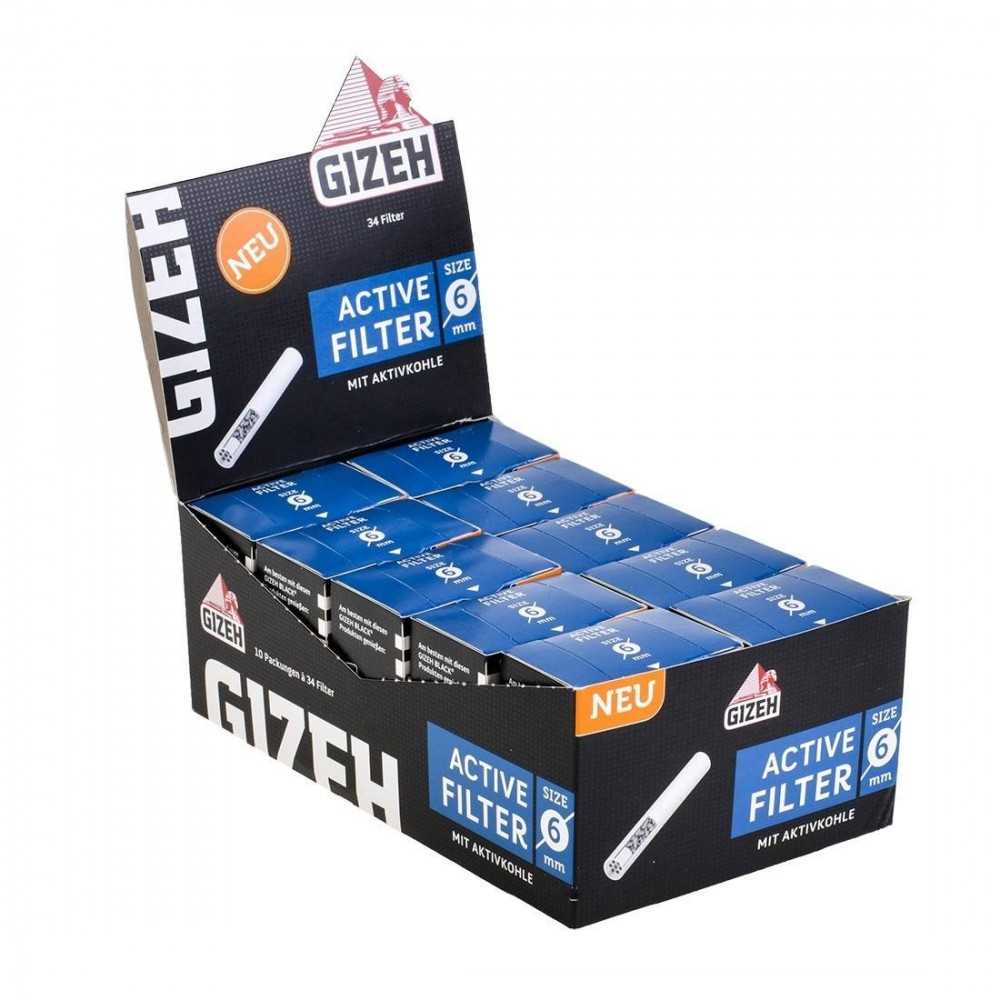 Activated carbon filter Gizeh 6 mm (Carton) - Filters