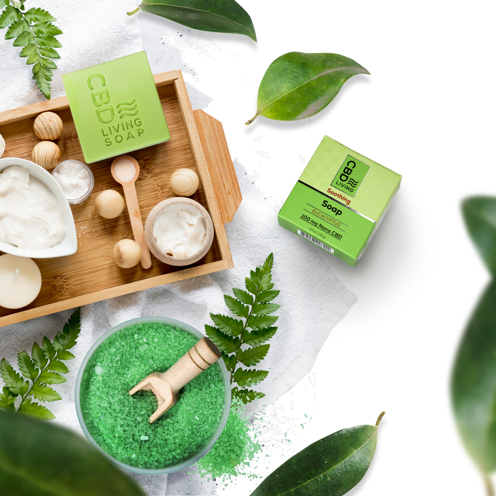 Sels de bain relaxants CBD Living Eucalyptus CBD Living Bien-être