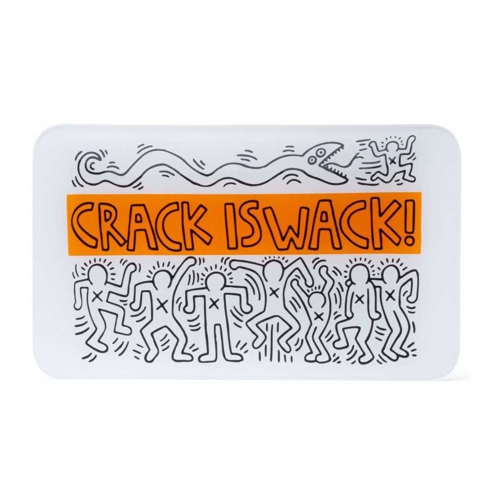 CRACK IS WACK" glass rolling tray K.Haring Rolling tray