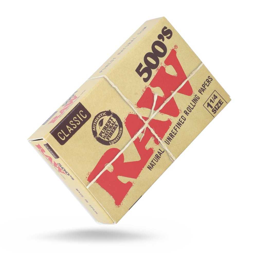 Raw 500's Classic 1 1/4 (500 pièces) RAW Feuille à rouler