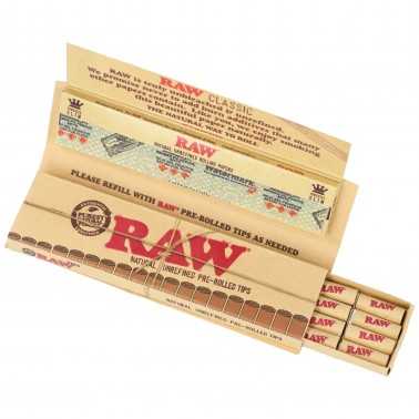 Raw Slim Connoisseur + Tips pré-roulé RAW Feuille à rouler