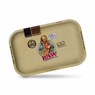 Raw Girl L Rolling Tray RAW Rolling Tray