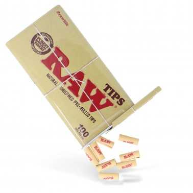 Raw box of 100 pre-rolled Original filters RAW Filters (activated carbon, cardboard, cellulose and others)
