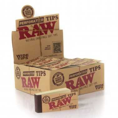 Carton Raw Natural Wide tips filter (50 pieces) RAW Filters (activated carbon, cardboard, cellulose and others)