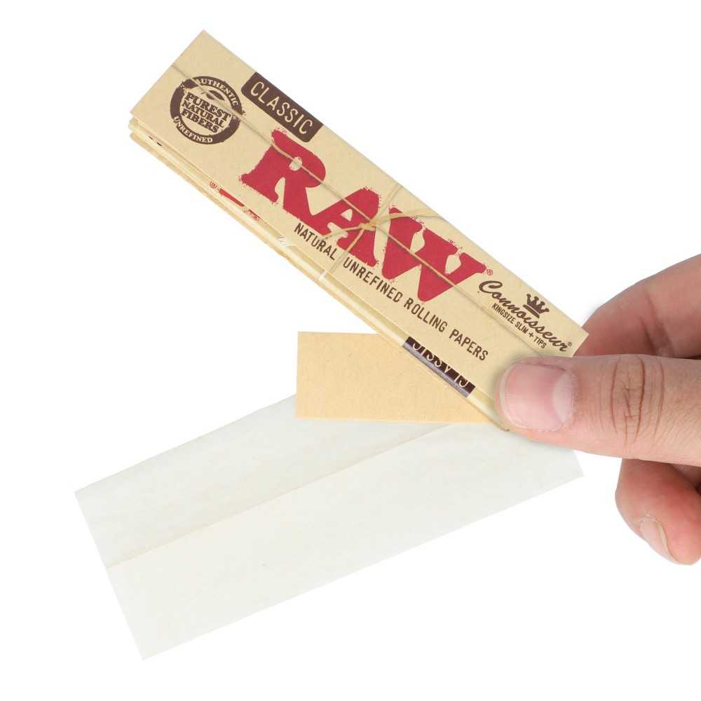 Scatola Raw Slim Connoisseur + Tips (cartone) RAW Foglio di laminazione
