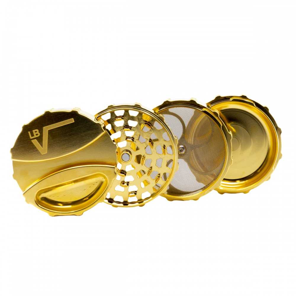 LBV Grinder Gold 24K Large 4 part Phoenician Grinders