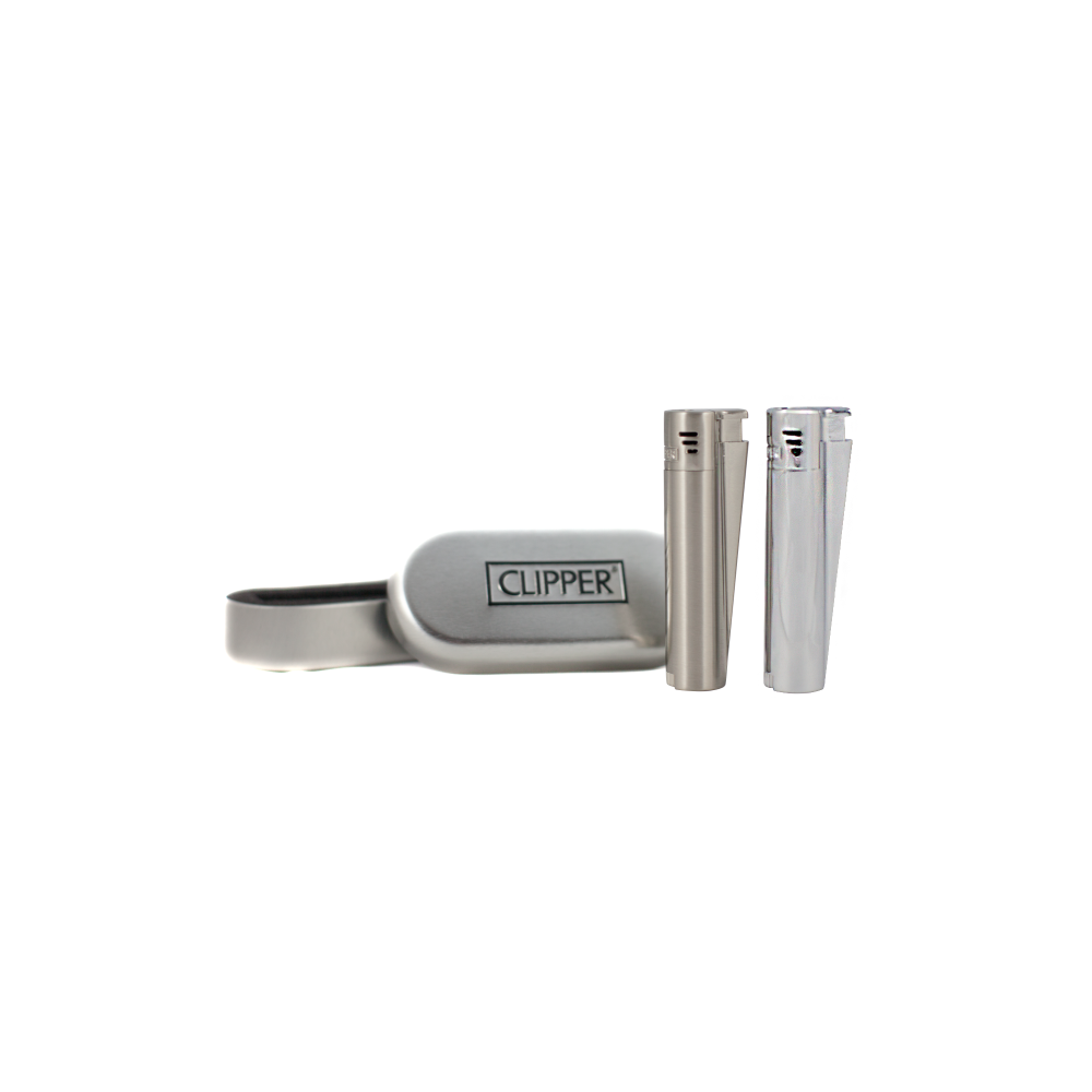 Clipper Getto di metallo cromato + scatola Clipper Clipper