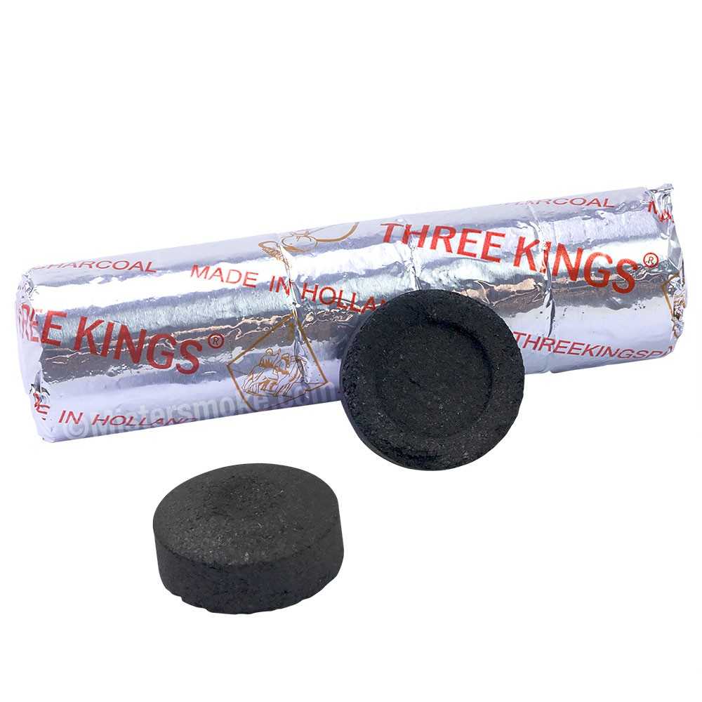 Carbone per Shisha Three King 40 mm (10 pezzi) - Prodotti